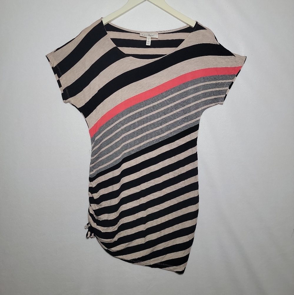 Jessica Simpson Maternity Women's Top Short Sleeve Striped Multicolor Size M.